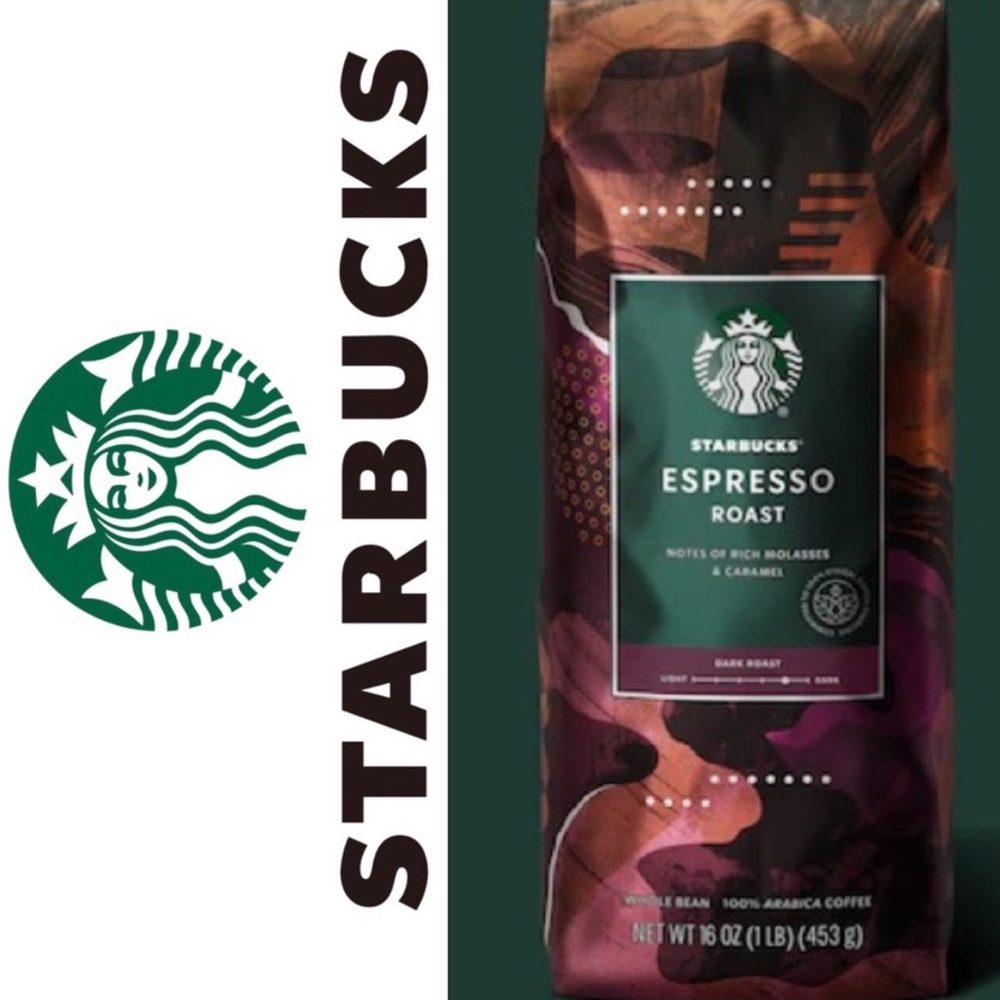 3/$30 Starbucks Whole Bean Espresso Roast 1lb
